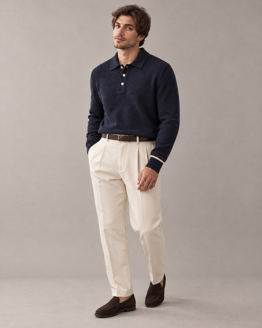 das strick-polo · marine · östermalm