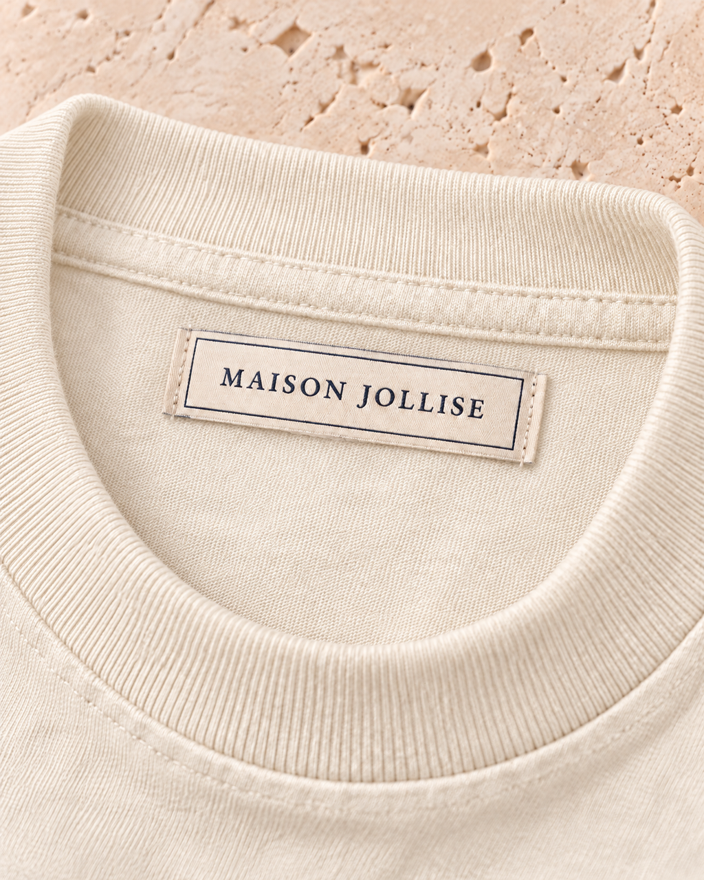 the winter address book tee — woven neck label
