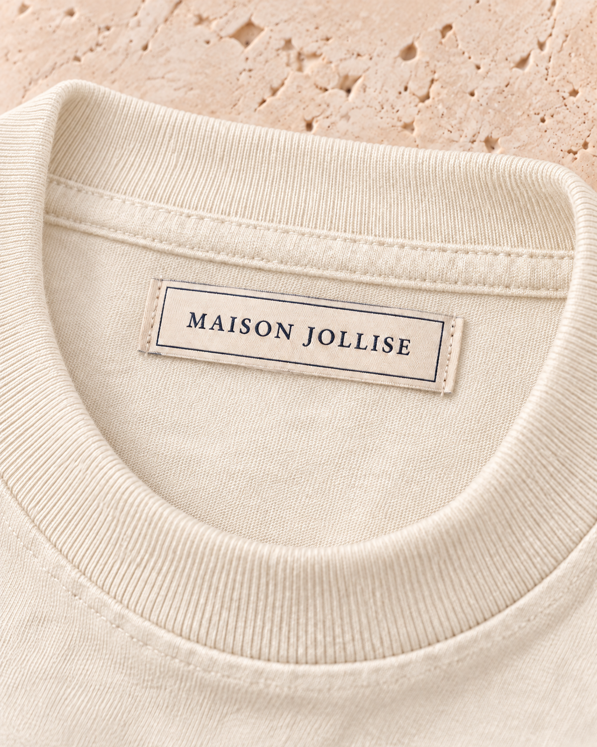 the winter address book tee — woven neck label