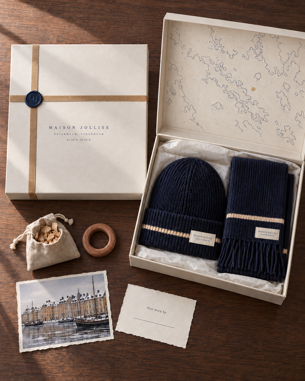 the snow line trio in navy · östermalm — the gift box