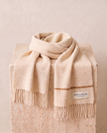 the snow line cashmere scarf in ivory · st. moritz