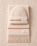 the snow line set in ivory · st. moritz, beanie and scarf together